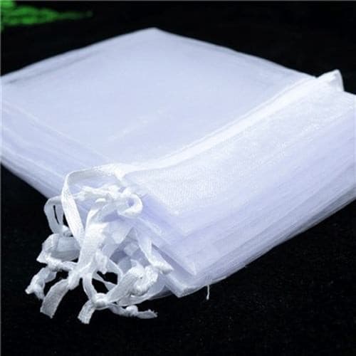 6 saquinhos de organza 30x40 branco para roupinha maternidade