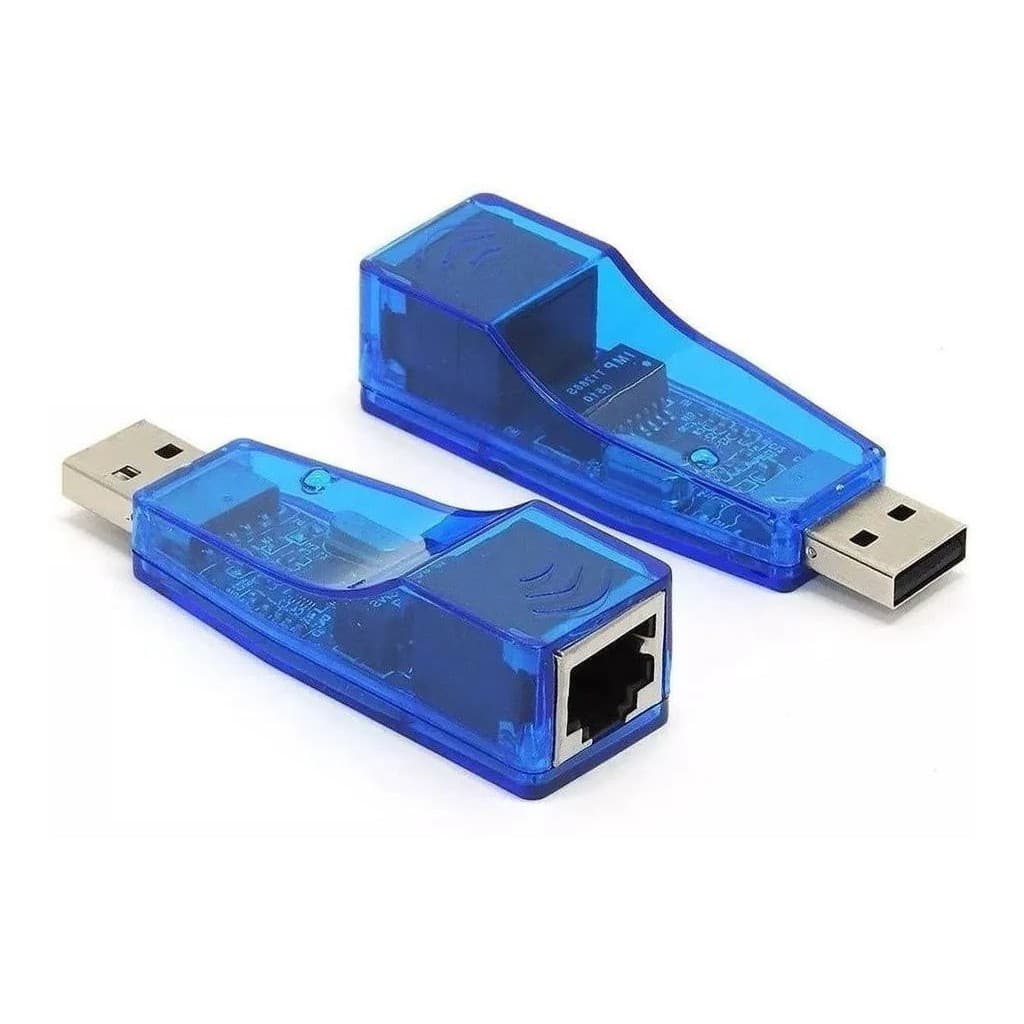 Placa de Rede USB x RJ45. Modelo Compacto (pendrive). Adaptador USB para saída de rede Ethernet, para Notebooks e Desktops, substituindo a placa de rede ou o uso de cartão PCMCIA. Compatível com Windows 9x/Me/NT/2000/XP/Vista/7.