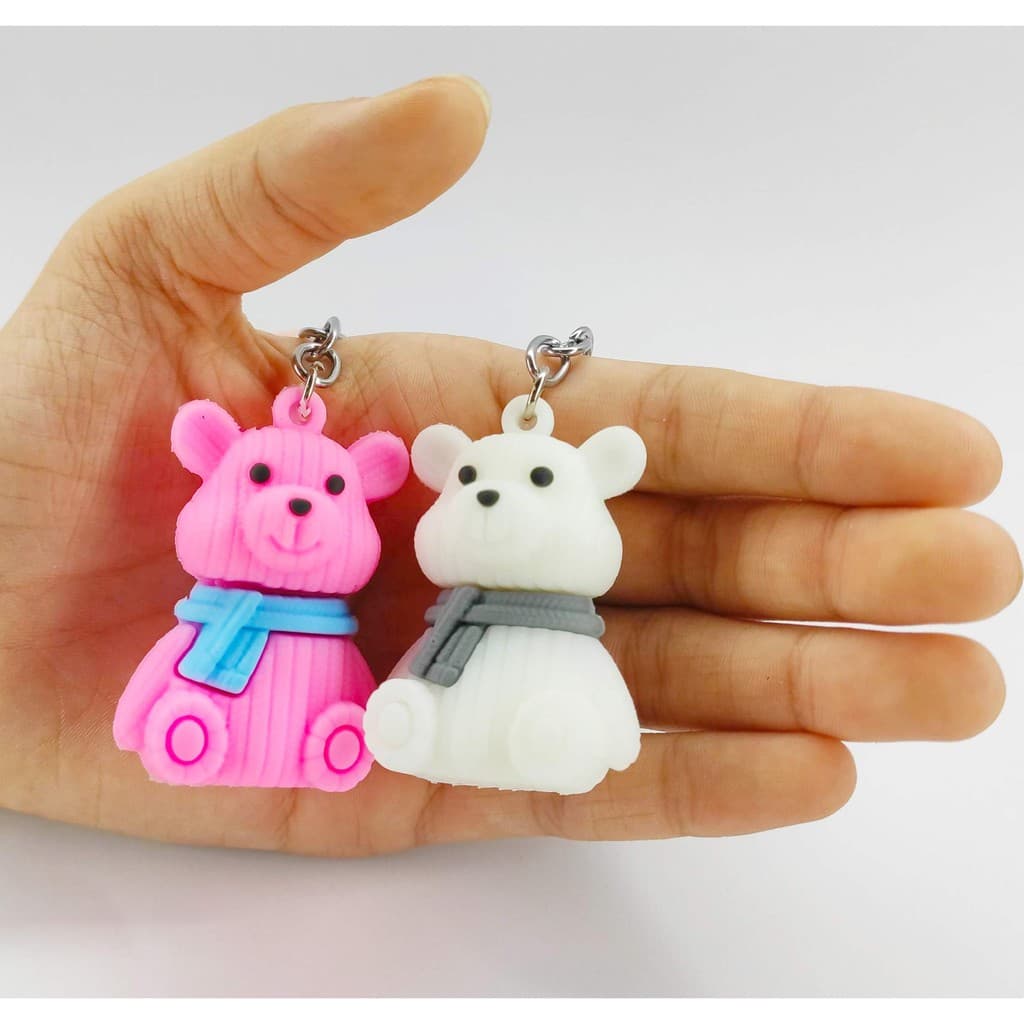 Chaveiro Urso Com Pingente Da Moda Fofo De Silicone Flexível De Pvc
