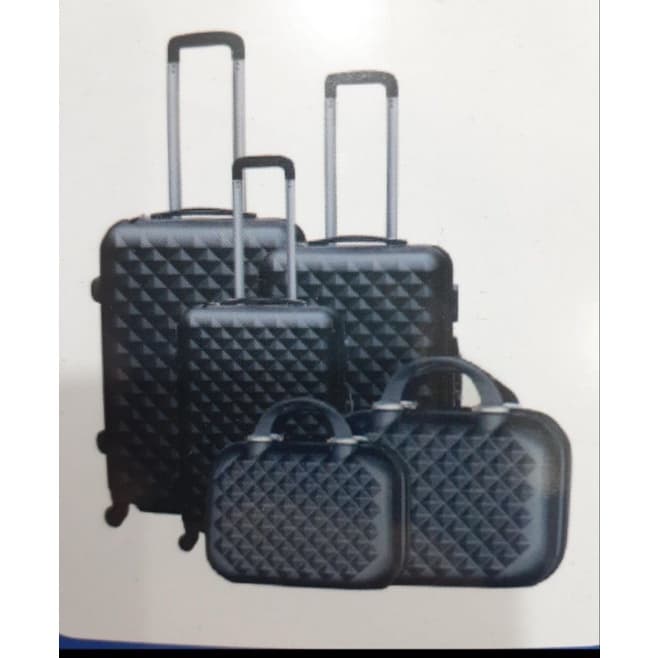 kit malas BORDO para viagens 5 pç ABS