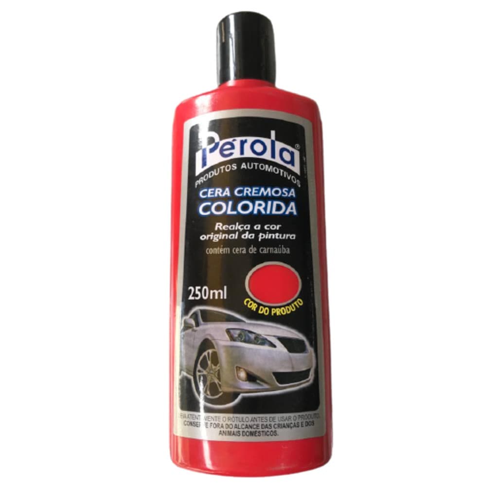 Cera Cremosa Colorida Liquida Automotiva Perola 250ML