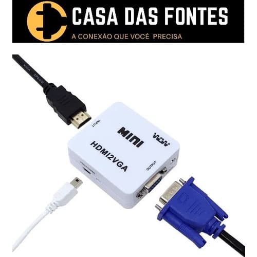 Conversor Hdmi Para Vga Monitor Pc - Para Ps4,xbox, Notebook!