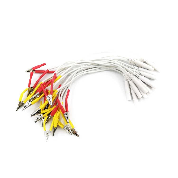 2 UNIDADES ADAPTADOR JACARE PARA agulha eletrocacupuntura acupUntura  jacaré para utilizar no tens fes HTM e qualquer aparelho do brasil DRYNEEDLE