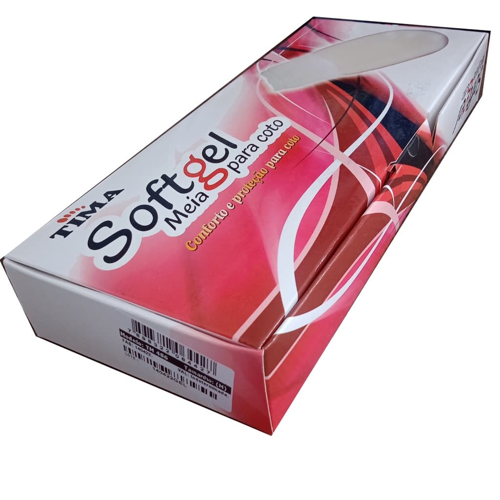 Meia Softgel Para Coto Amputação Transtibial Gel Confortável