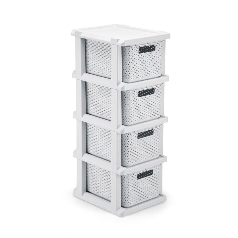 Gaveteiro Plastico Rattan 04 Gavetas Com Rodizio Branco Preto luxo salão de cabeleireiro manicure