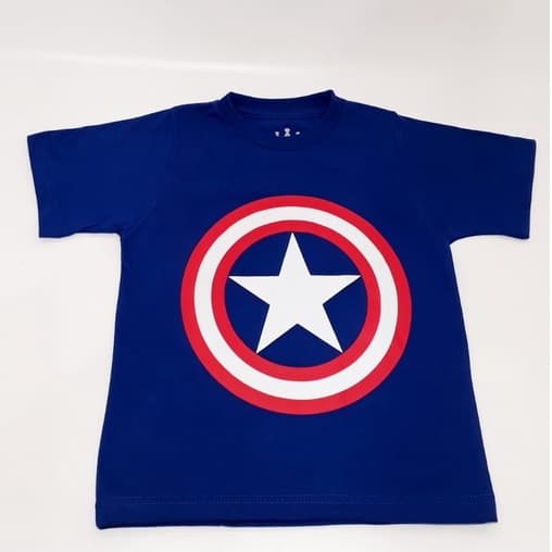 Camiseta Infantil Capitão América 100% Algodão pronta Entrega