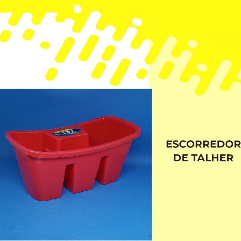 Escorredor de Talheres com 3 divisórias Porta Talher Organizador de Talheres