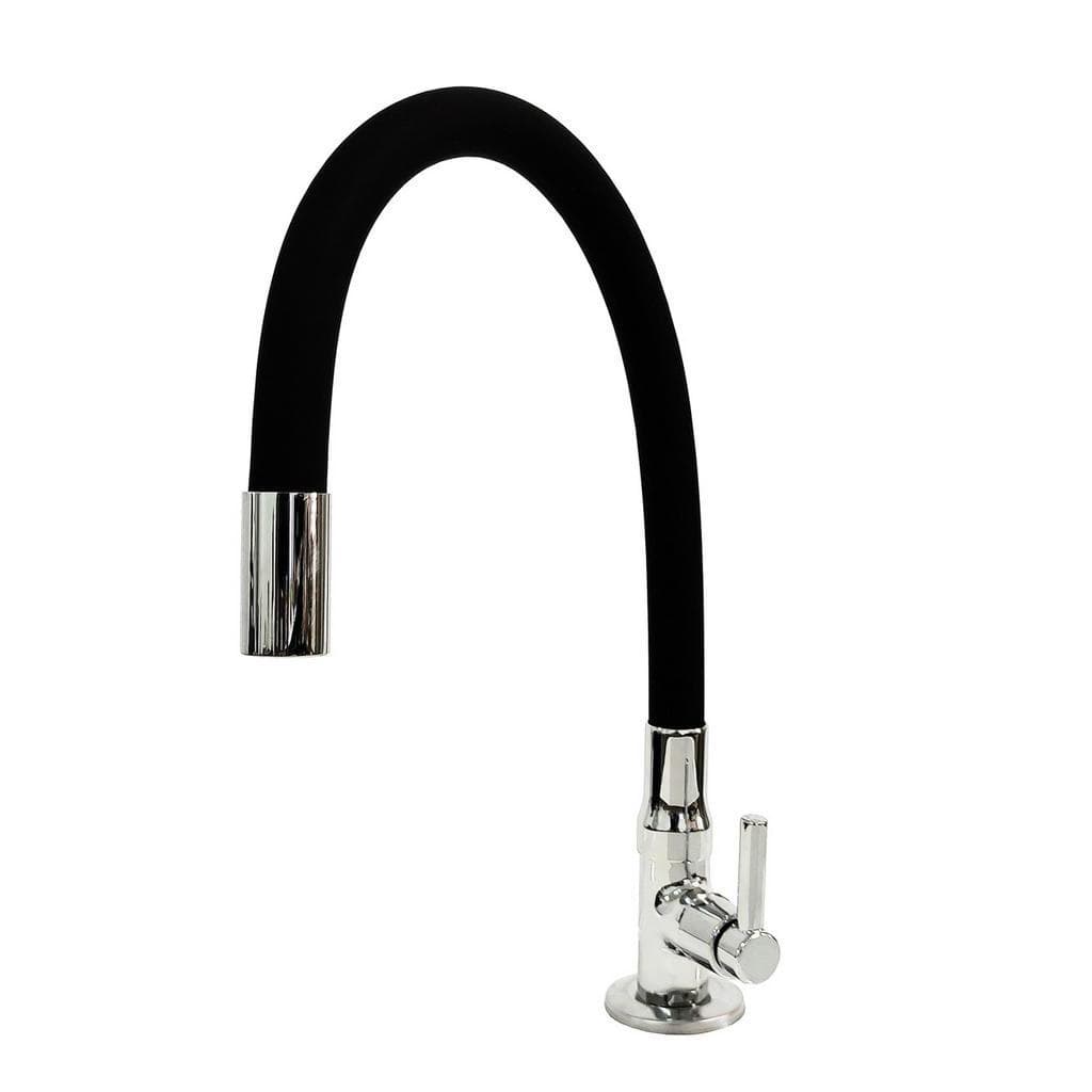 torneira cozinha mesa gourmet preta flexível 1/4 volta