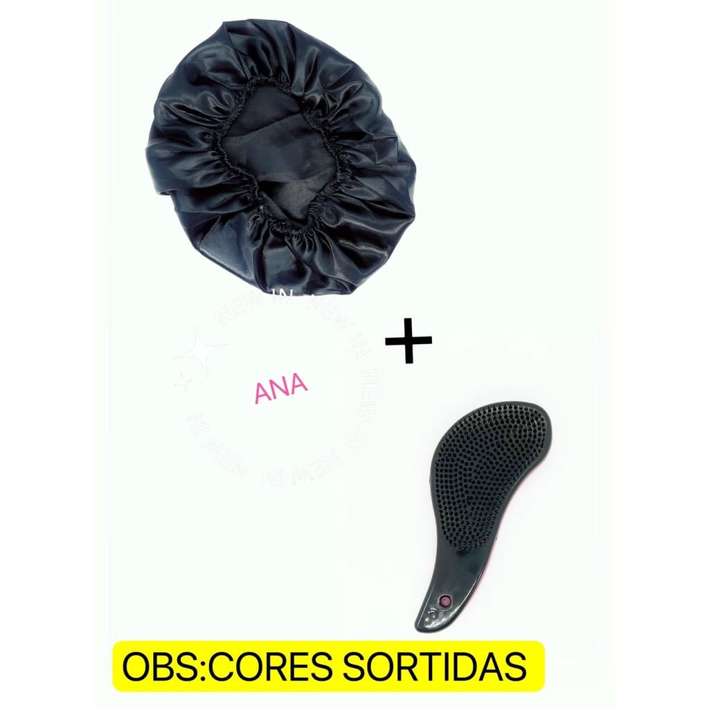 Kit De Escova Magica+touca De Cetim