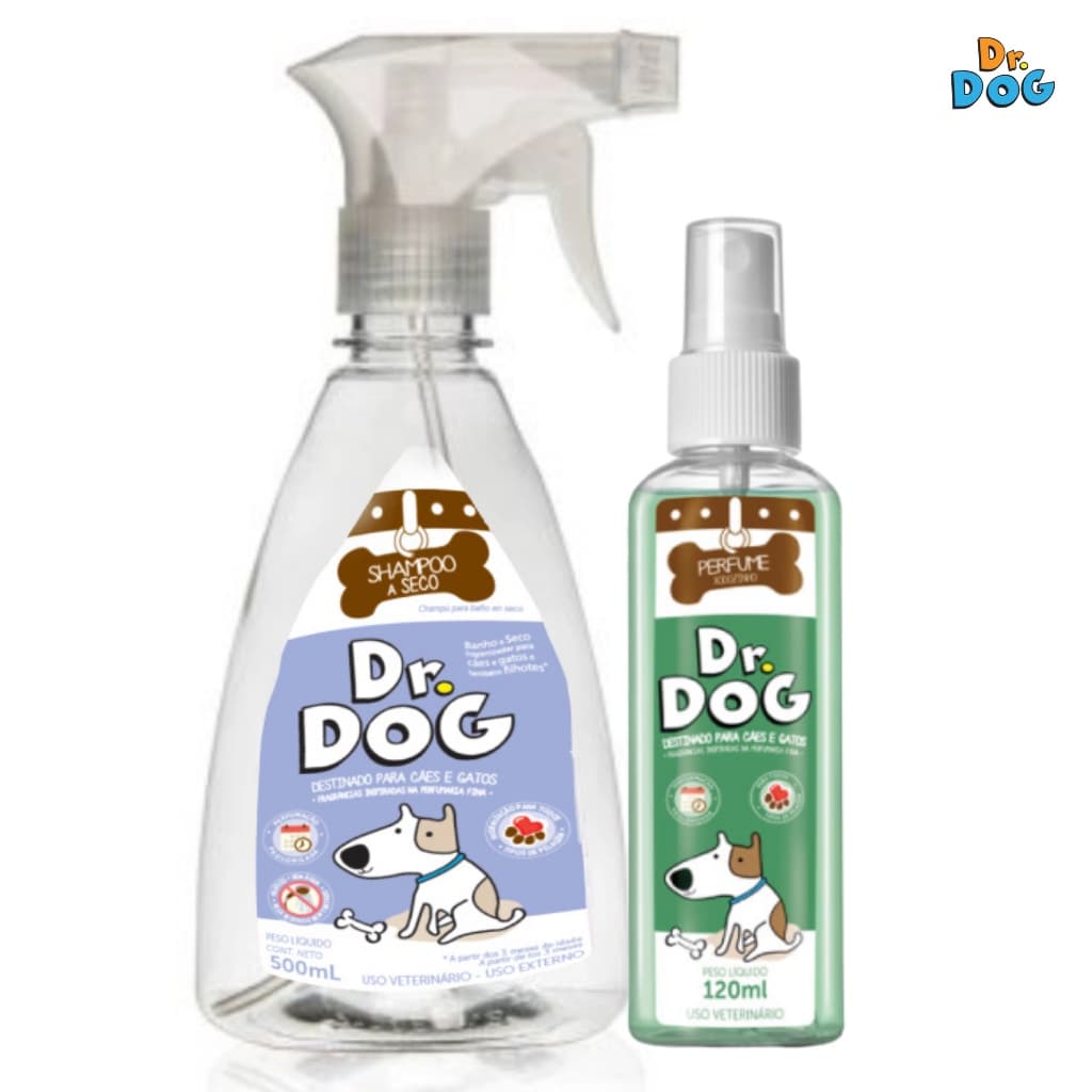 Kit banho a seco para cachorro gato filhotes,  antialérgico,  limpa Patinhas cheirinho de bebê