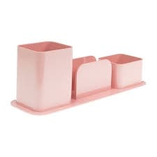 Porta canetas DELLO triplo rosa ou cristal