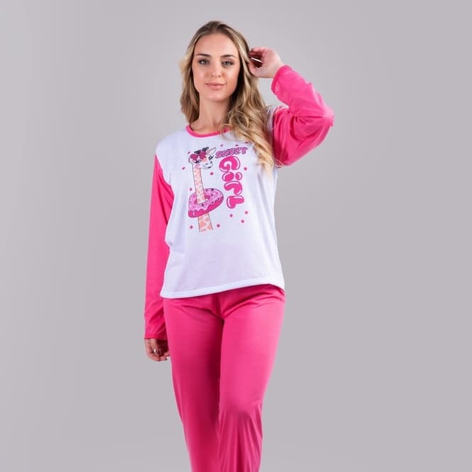 Pijama Longo Adulto Feminino Frio Conjunto De Dormir Manga Comprida Estampa Sortida Linha Noite Inverno Confortável 314