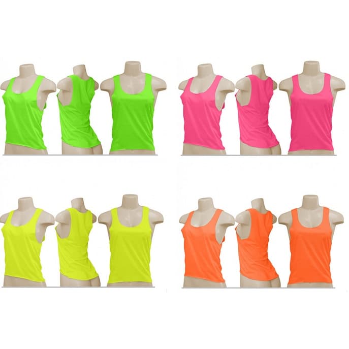 Cropped Cores Neon 100% Poliester- BRILHA LUZ NEGRA