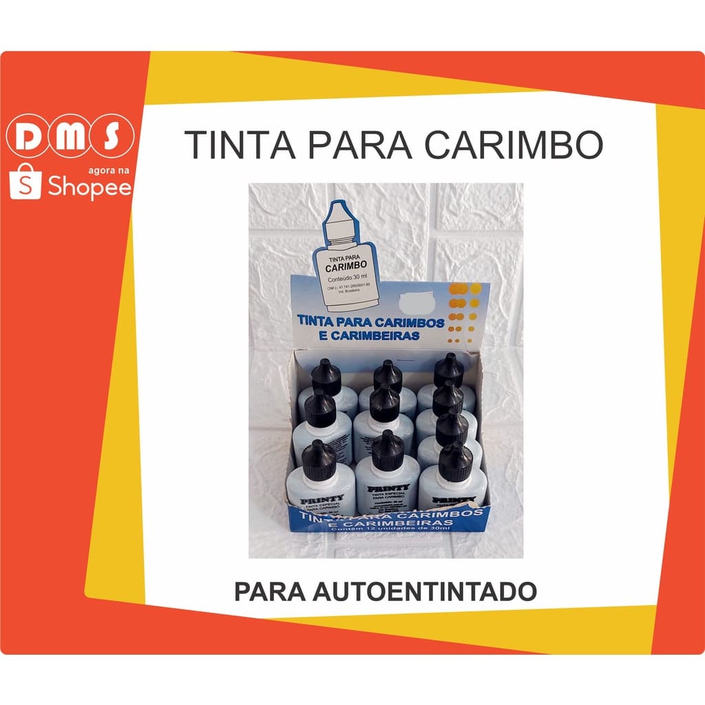 Tinta Para Carimbo Automatico Cor Preta
