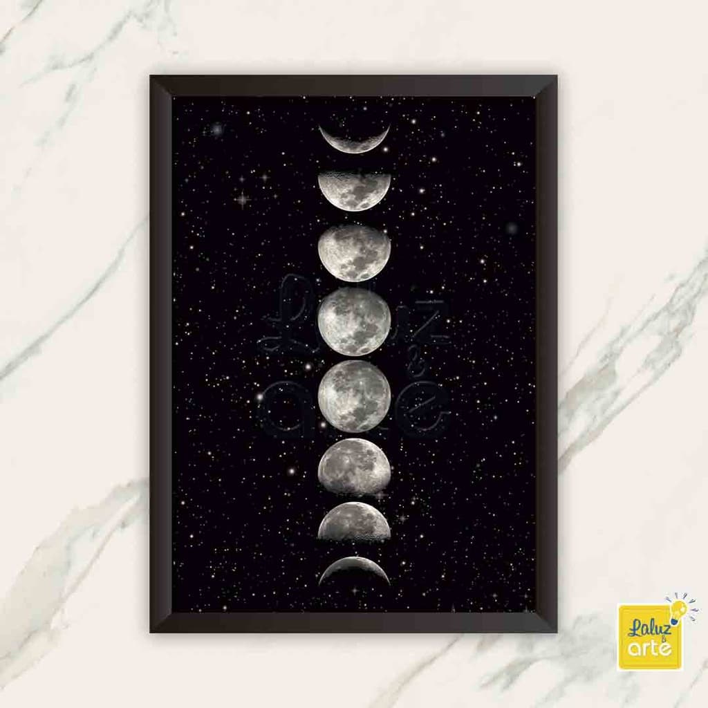 Quadro Fases da Lua/Moon Phases/Lua/