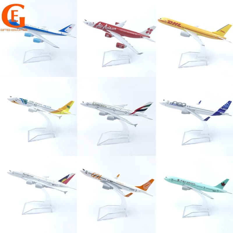 Modelo De Aeronave De Metal Fundido Airbus A320/A380 Boeing 737/747 Simulação Modelos De Avião Brinquedo Ornamento Prese