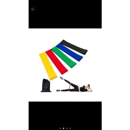 Kit 5 Faixas El谩sticas Para Exerc铆cios Multifuncional Yoga Fisioterapia e Treino