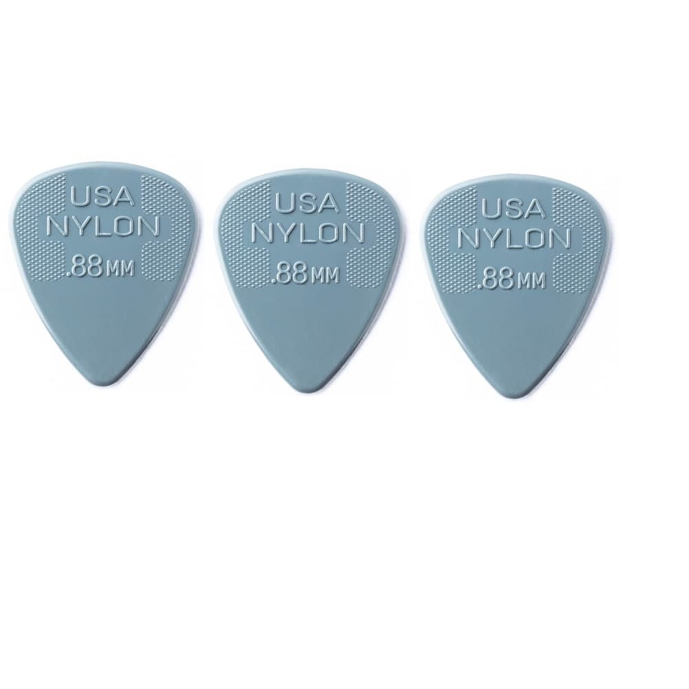 Palheta Nylon Standard 0,88mm Cinza Escuro kit com 3