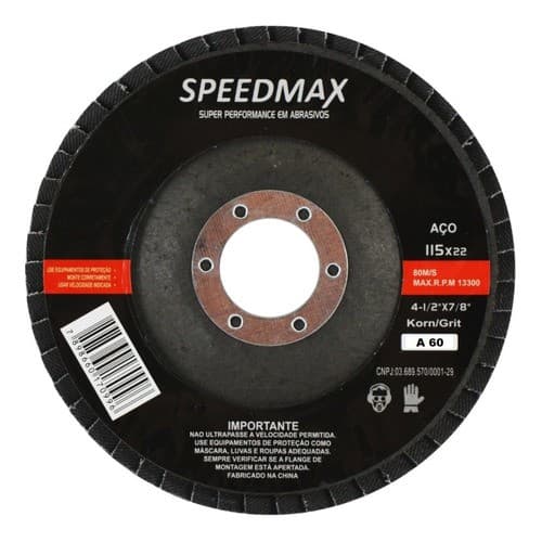Disco De Lixa Flap 4.1/2 Grão 120 P/ Lixadeira Kit C/30 Pçs P/ Esmerilhadeira