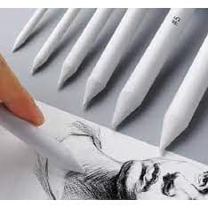 6 ou 3  esfuminho ferramenta para desenho e pintura ponta dupla kit com seis esfuminhos Sombra papelaria desenhos branco