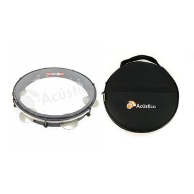 KIT Contemporânea Pandeiro 12 Black Pele Transparente 84LBK Com BAG