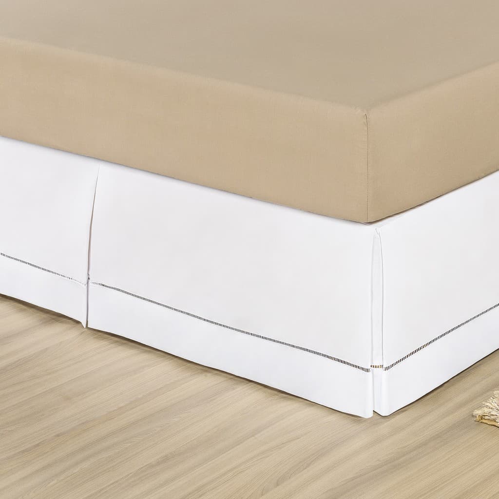 Saia Para Cama Box Casal Padrão Ponto Palito Percal 180 Fios Lindas Cores