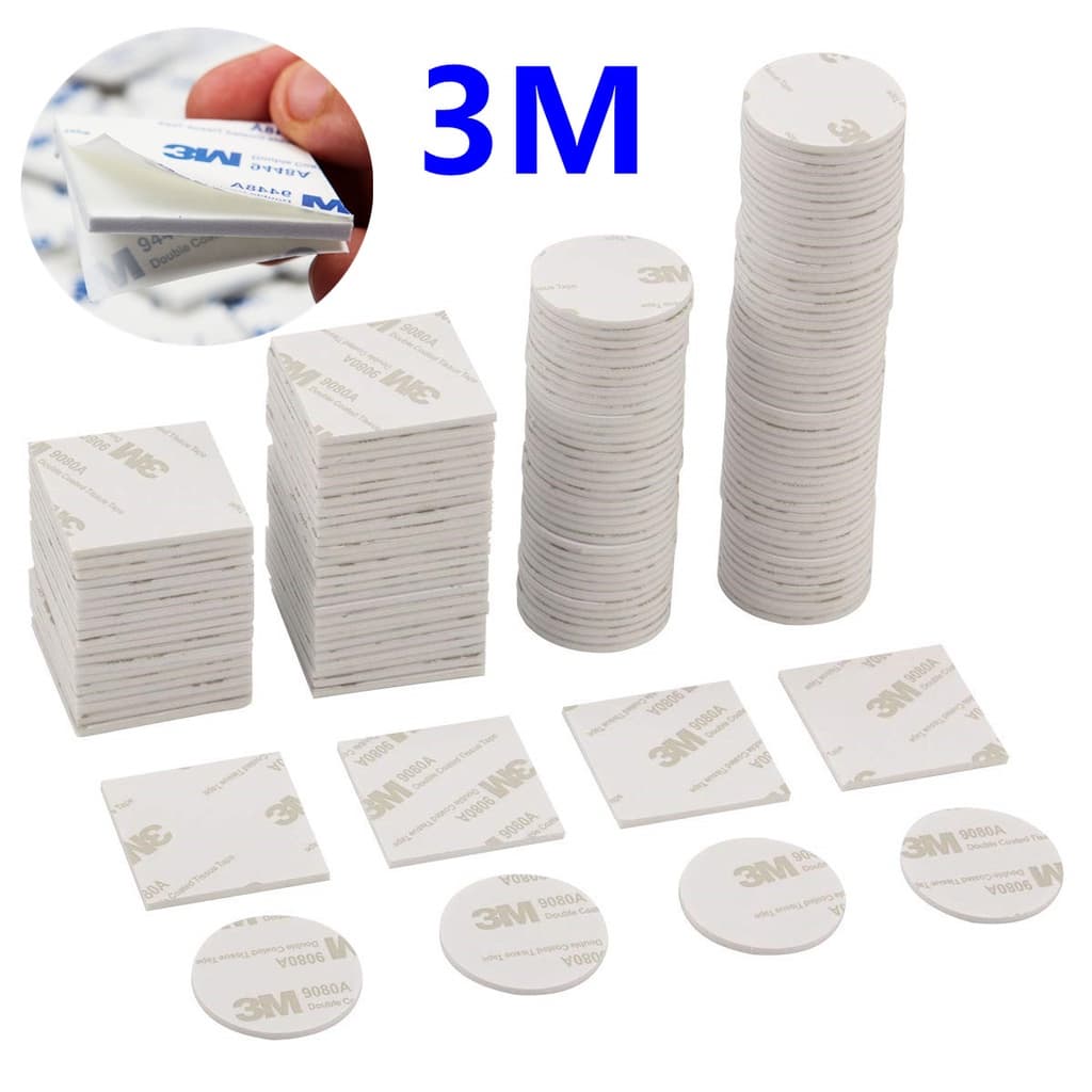 3M fita extra forte adesivo dupla face 50pcs Redondos e quadrados podem ser cortados por você