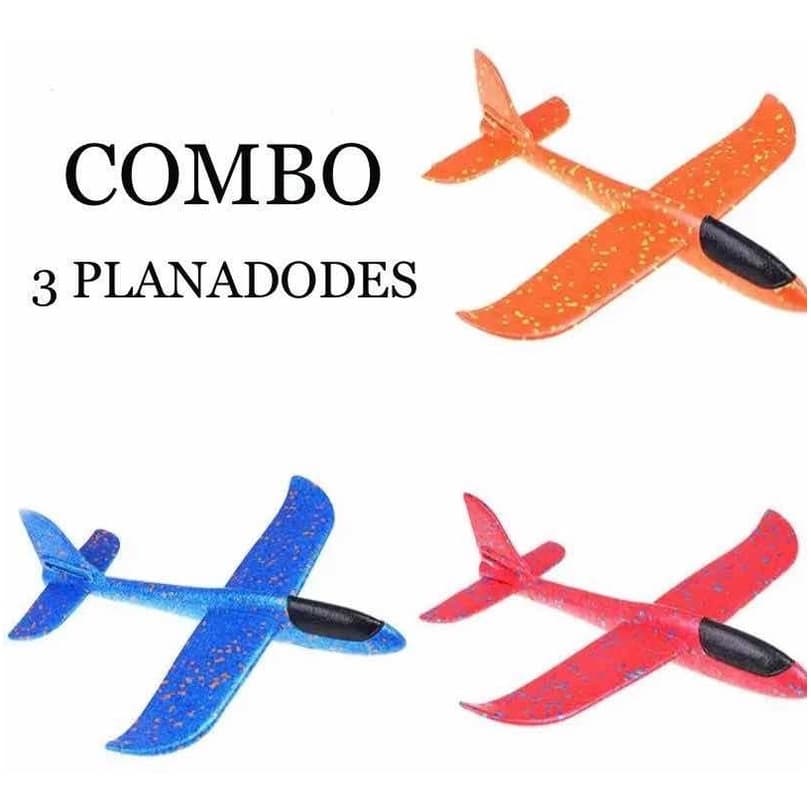 Avião De Brinquedo Aeromodelo Planador De Isopor Flexível Manual Arremesso Vôo Livre