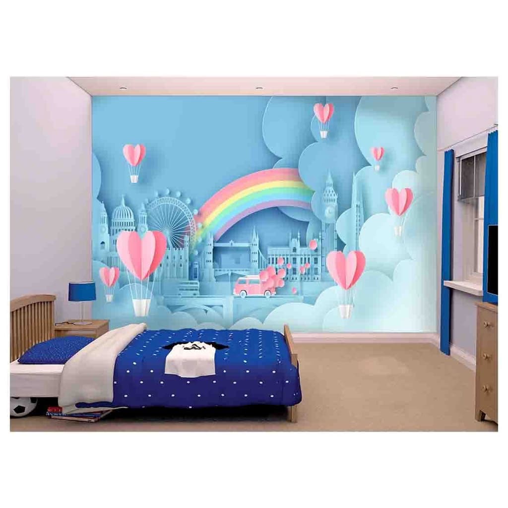 papel de parede Infantil nunvens londres 3D 10m² AZS200