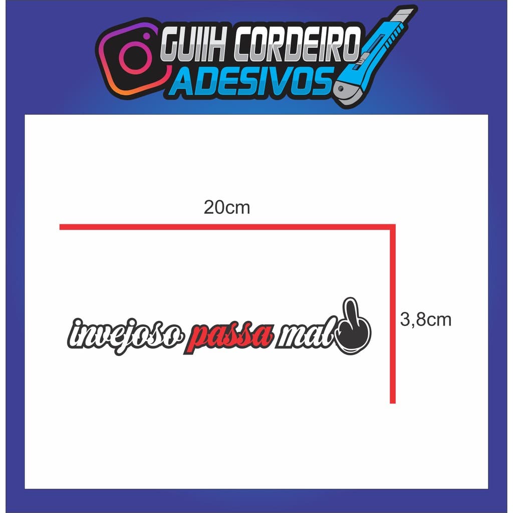 Adesivo Invejoso Passa Mal