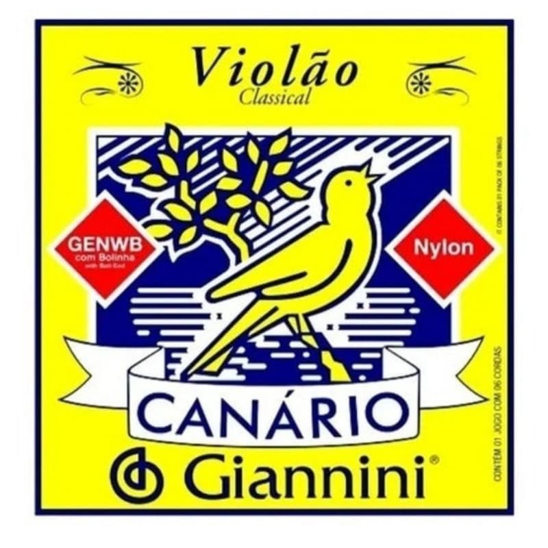 Encordoamento Violão Nylon Jogo C/6 Giannini Canário Novo