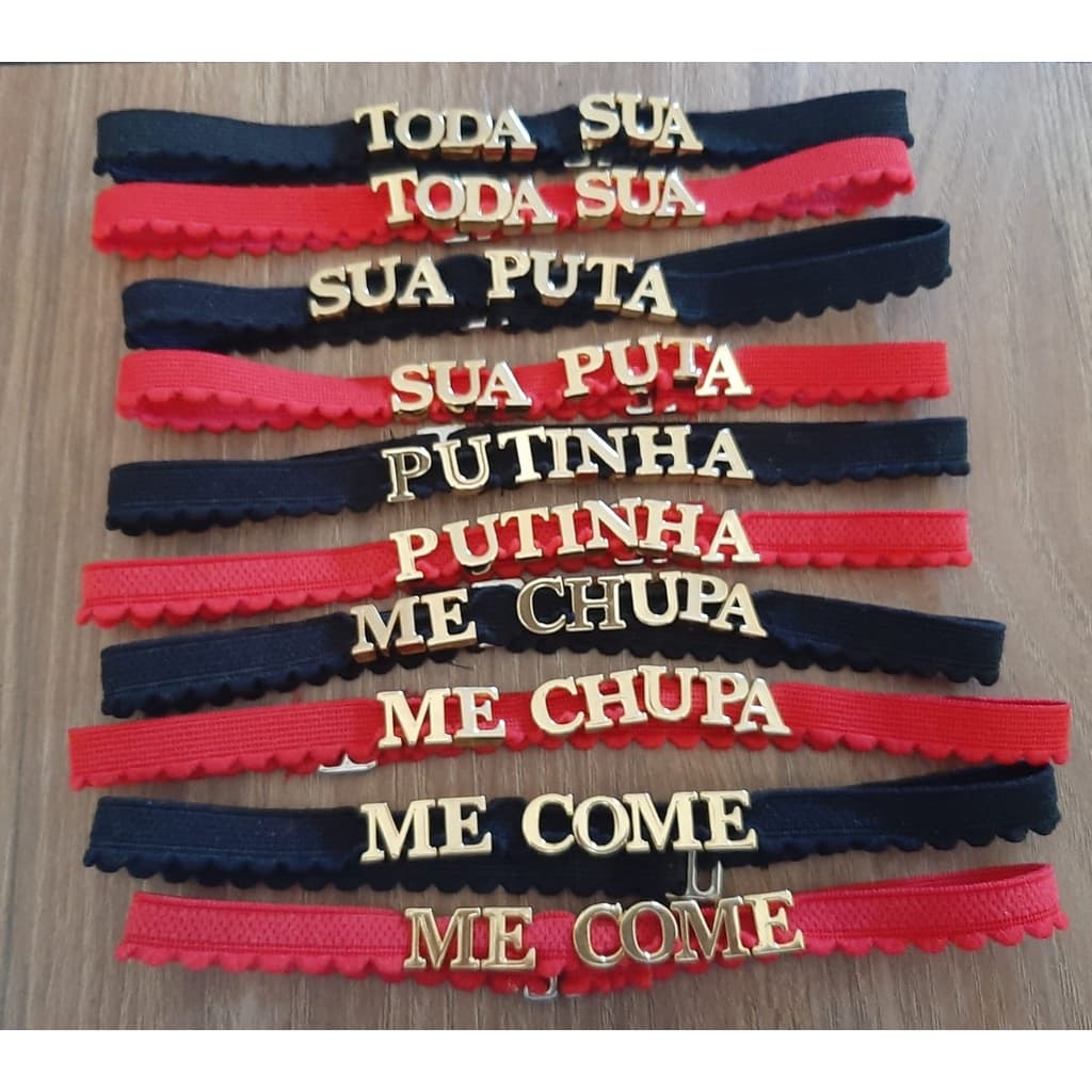 Gargantilha com letras Personalizada Frases Picante
