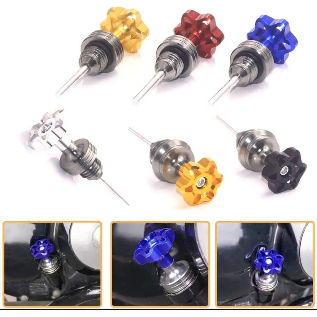 Vareta de Nível de Óleo Tampa Esportiva para Moto Bros - CB300 XRE300 Twister YBR Honda CG em Alumínio