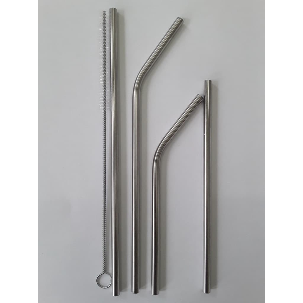KIT 5 pçs  canudos inox ecológicos com canudo Drink  +  Escova de limpeza