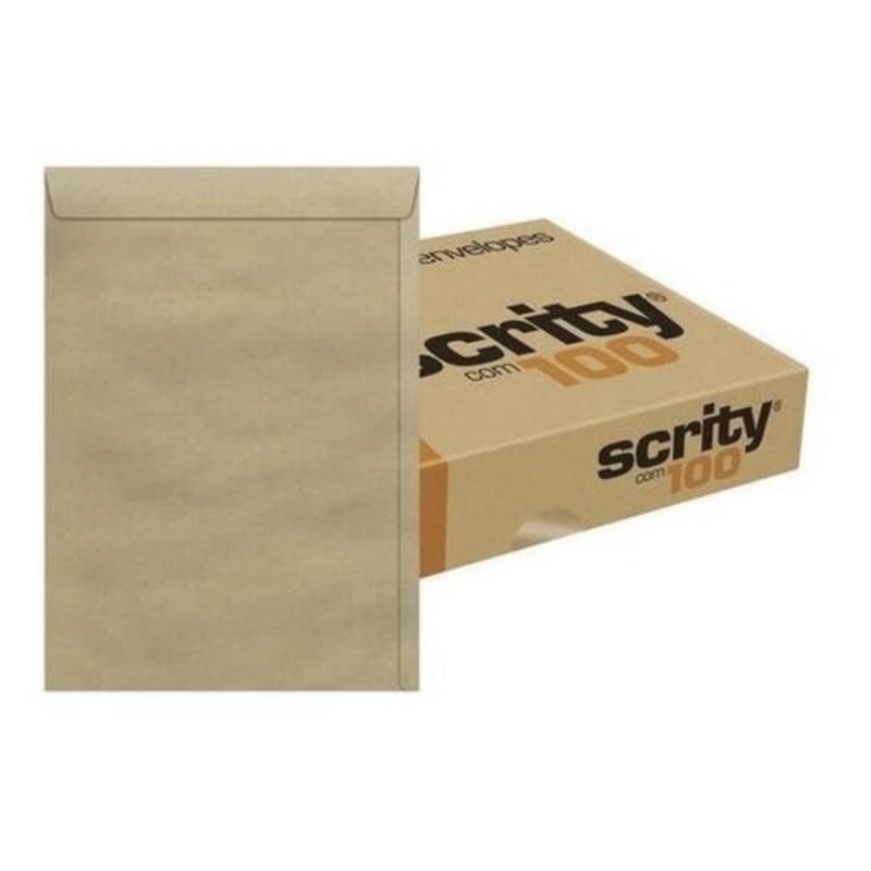 Envelope Saco Kraft Natural Pardo Skn325 176x250 Scrity 100 unidades