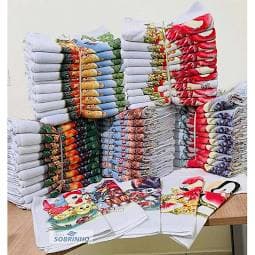 Guardanapo Estampado Acabamento Kit Com 05 Unidades/GRANDE.