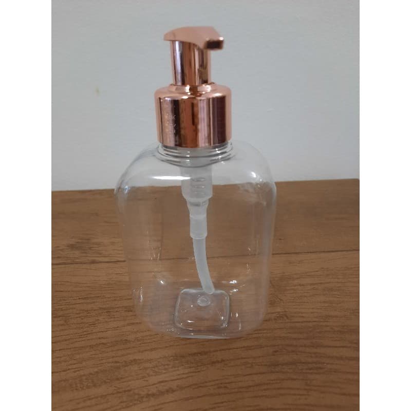 4vFrascos saboneteira retangular R28 260ml com válvula rosé, dourada.etangular saboneteira
