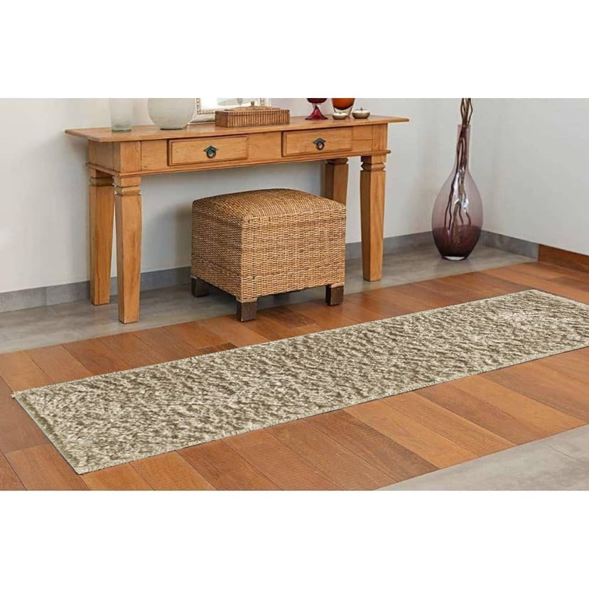 Passadeira Tapete 0,66 X 1,80 Silky Pelo Macio 100% Antiderrapante Quarto Sala Corredor Banheiro Cozinha