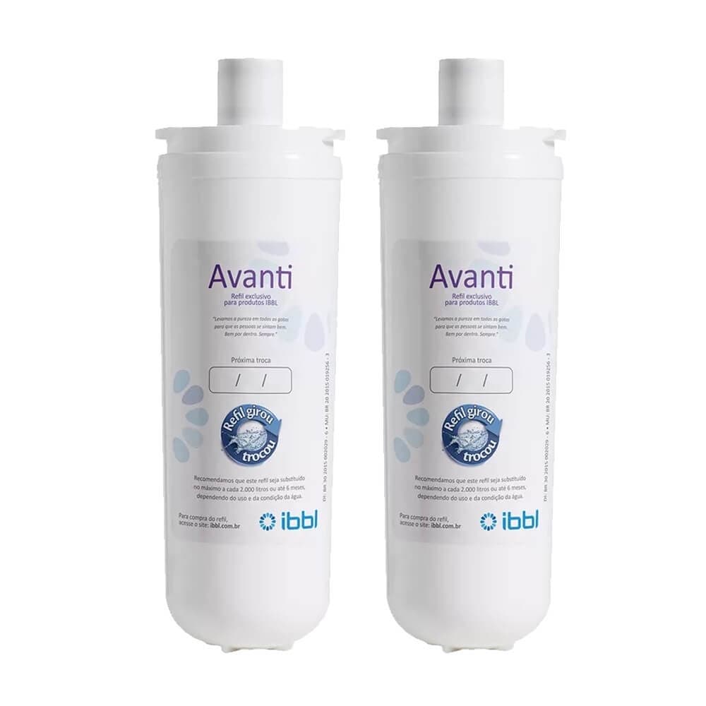 Kit 2 Unidades Refil Filtro Original Purificador de Água IBBL Avanti para modelos Mio, Avanti e Viváx