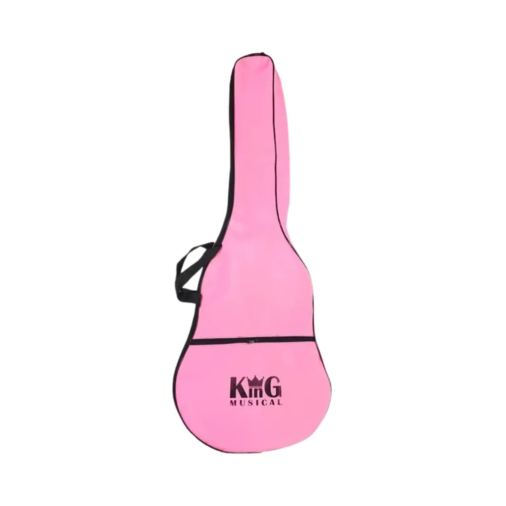 Capa para Violão 3/4 Juvenil KING MUSICAL Simples Rosa