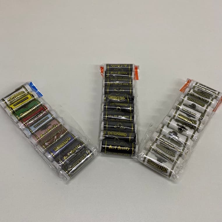 kit de linha para costura com 10 tubos de linha om 458m cada tubo