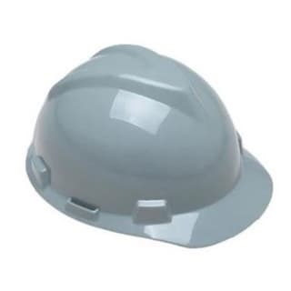 1 CAPACETE CINZA MSA ABA FRONTAL V GARD COM CARNEIRA E JUGULAR