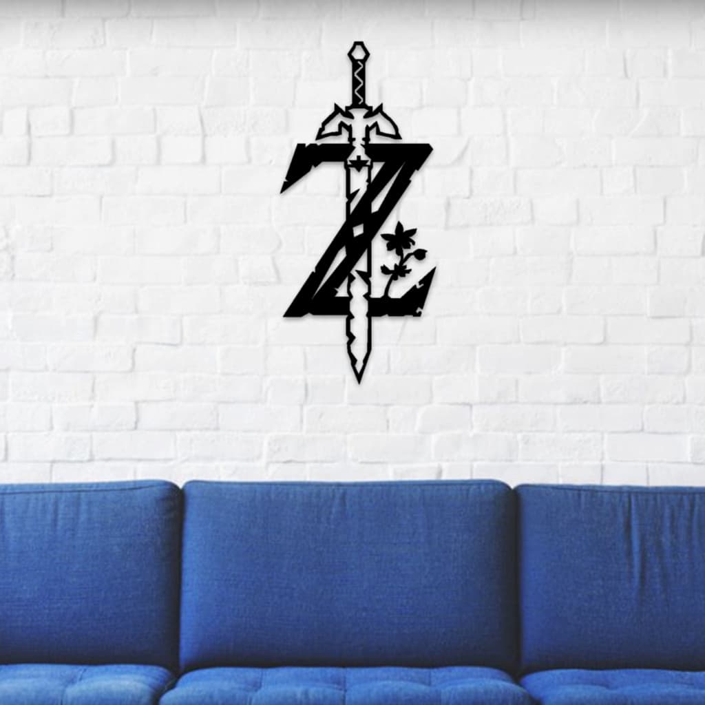 Quadro Para Decoração Pequeno Vasado Game The Legend of Zelda Tamanhos Grande e Pequeno