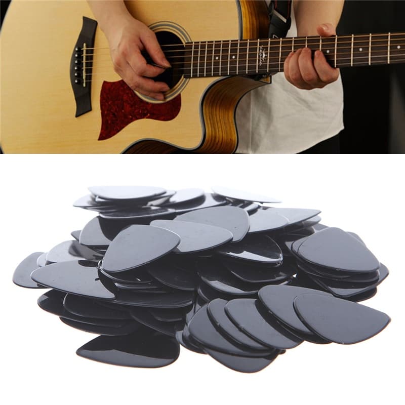 Kit 10 Palhetas p/ Guitarra, Violão, Ukulele, Cavaco e Baixo 0,71mm Pretas