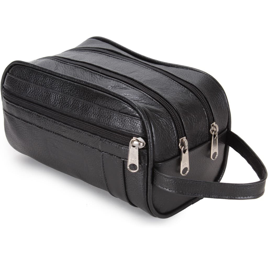 Necessaire Masculina feminina em Couro Legítimo Organizador de mala Viagem Trabalho