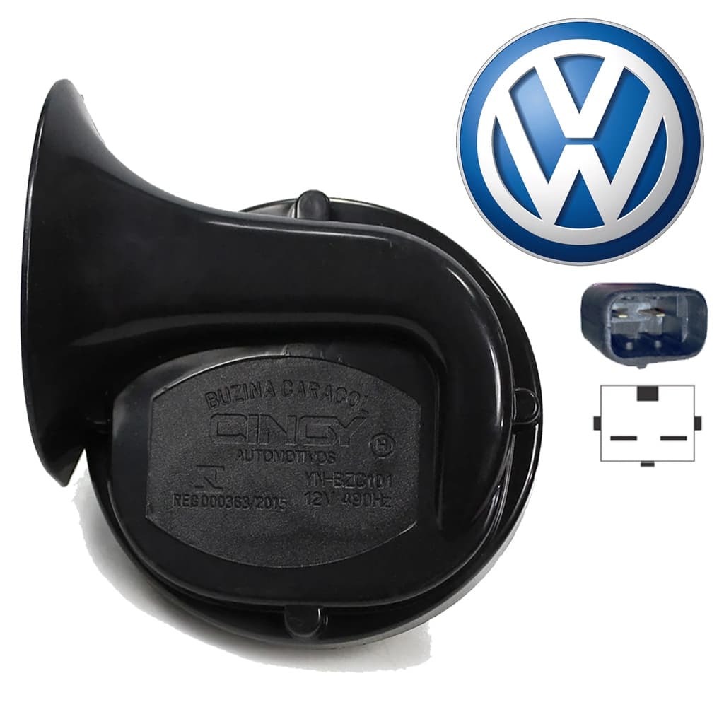 Buzina Automotiva 12v tipo Caracol Modelo para Carros Volkswagen Cinoy YN-BZCVW