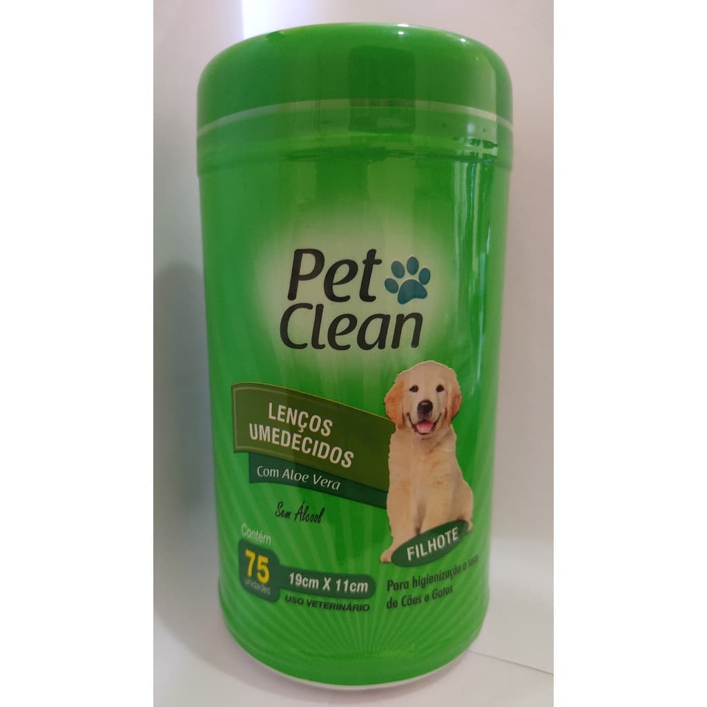 Lenço Umedecido Para Filhotes De Cães E Gatos - Pet Clean