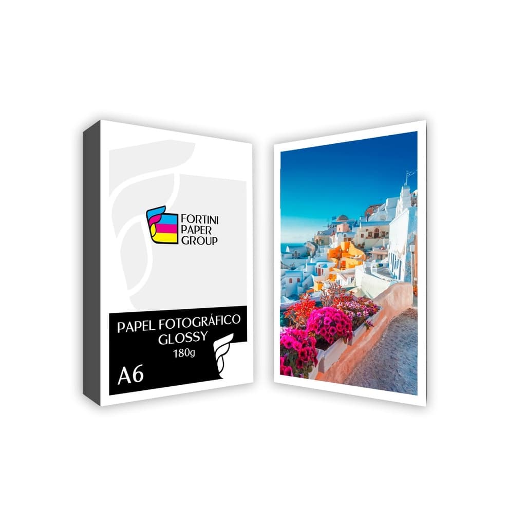 100 Folhas Papel Fotográfico Glossy A6 10,5x14,8 Cm Brilhante 180g Premium