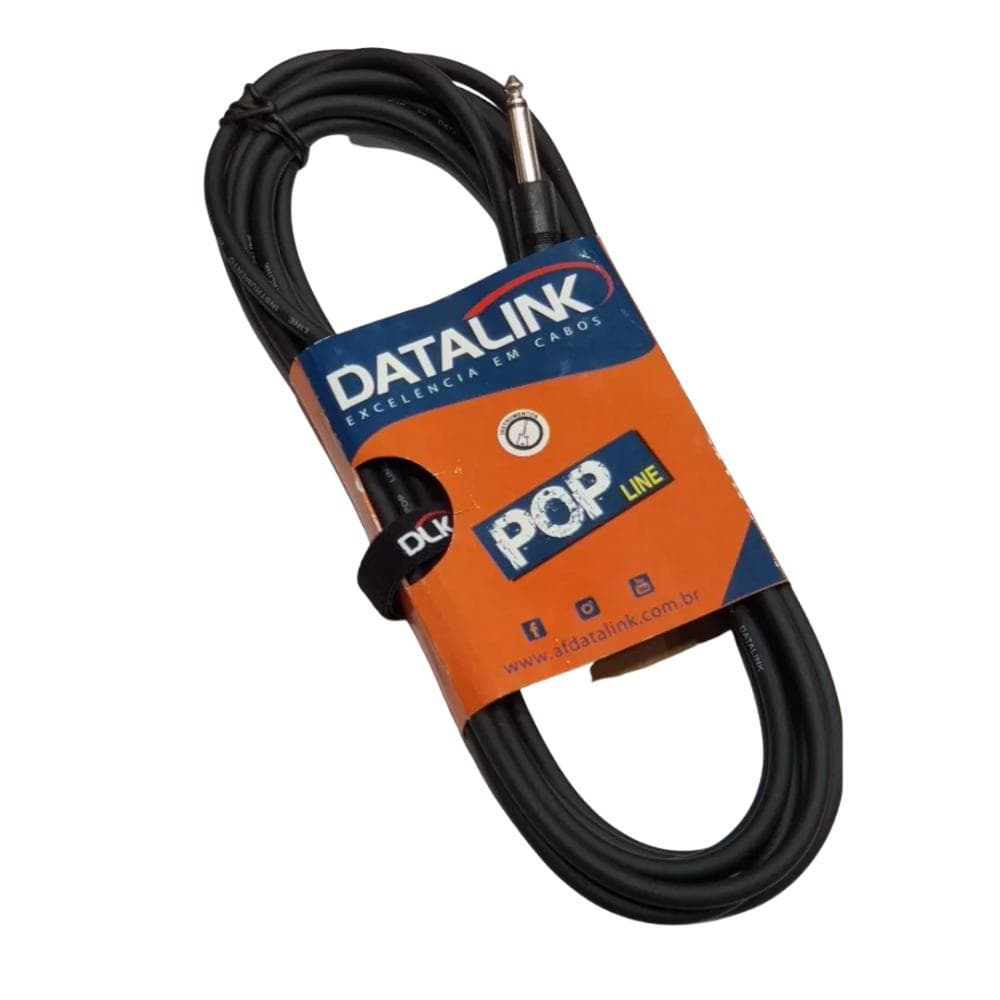 Cabo KONECT P10 P10 injetado para guitarra/violão/ baixo/teclado Datalink 3 metros