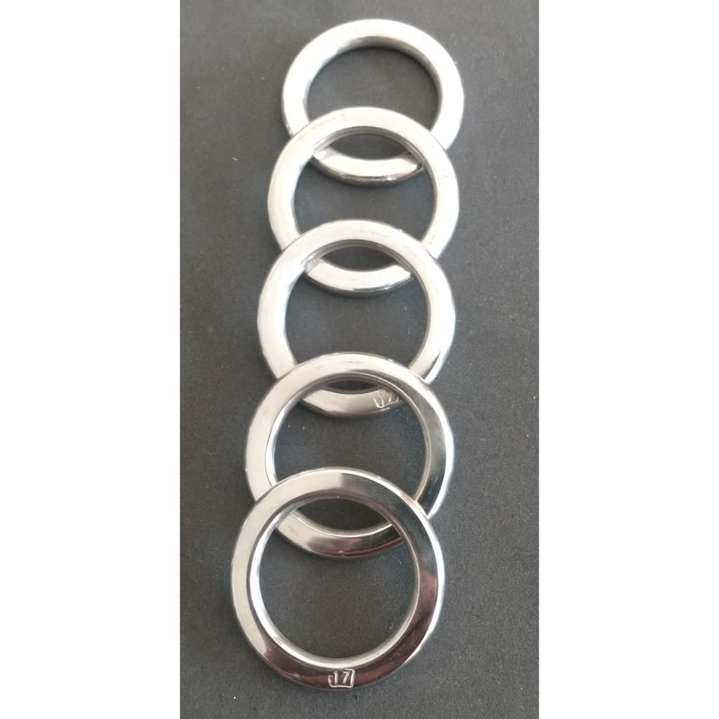 Argola Chata Nº 17 em Inox Pacote com 5